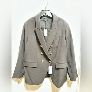 Express Black Blazer with Gold Buttons